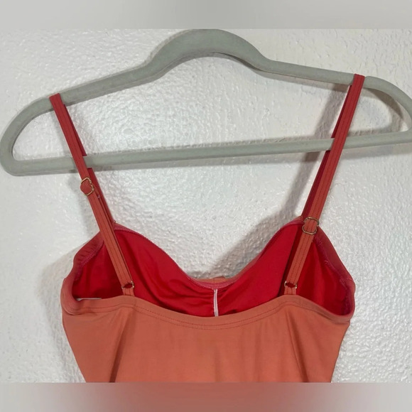 Kate Spade Peach Orange One Piece Swimsuit Floral Women’s Small Summer Spring - Picture 5 of 10
